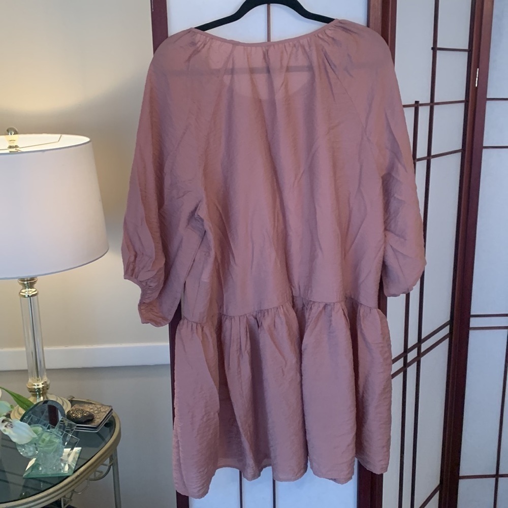 H&M Medium Tunic Oversized In EUC Pale Coral - Picture 3 of 6